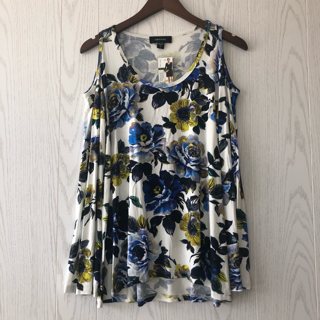 Nwt Karen Kane Cold Shoulder Floral Top
